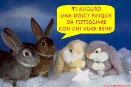 Auguri di Pasqua:conigli